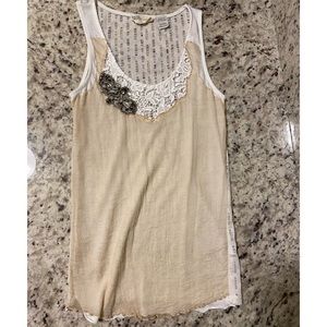 Miss Me Beaded Applique Tank Top Size Medium